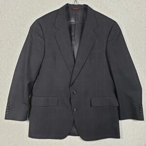 Hart Schaffner Marx Mens 44R Gray Plaid‎ 100% Wool Sport Coat Blazer Dillard's